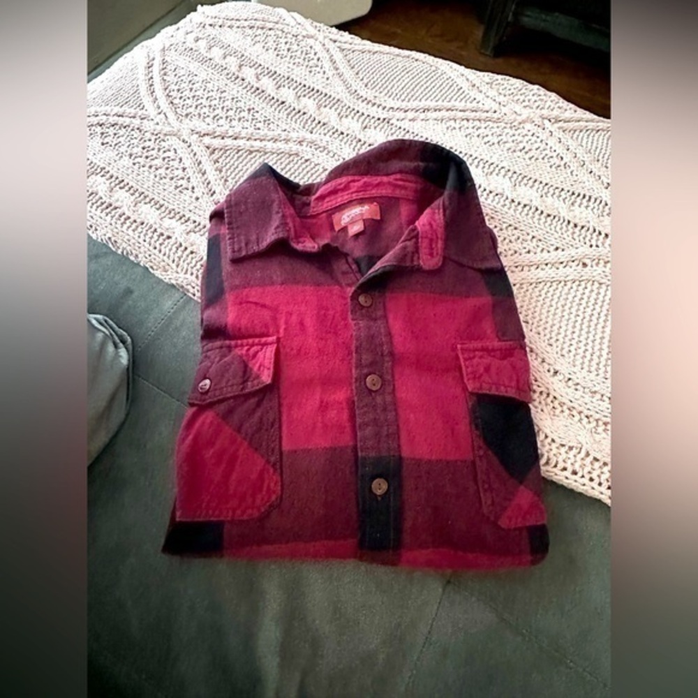 Arizona | Red & Black Plaid Long Sleeve Button Down Long Sleeve Shirt